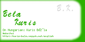 bela kuris business card